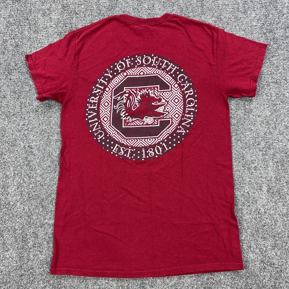 South Carolina Gamecocks Shirt Mens Small Red NCAA Football Gildan Graphic Tee